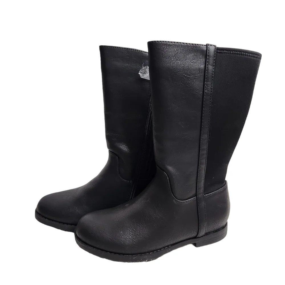 Kenneth Cole Reaction Girls Kennedy Scuba 2 Black Boots Size 11.5